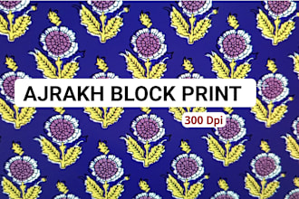 ajrakh pattern and block print designs