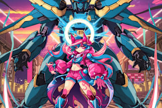 making anime, mecha, pop art ,fan art and original character