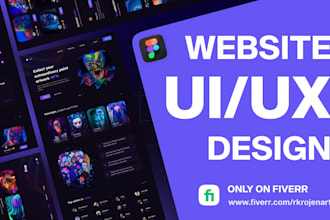 do responsive figma design website, website ui ux design, figma prototype