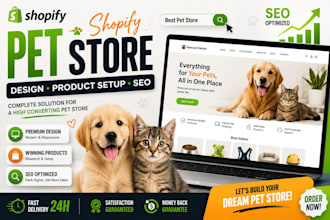 design your shopify pet store, product setup, pet niche shopify store SEO