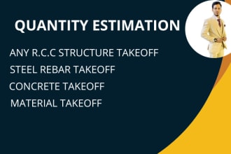 do material quantity estimate take off manually very fast