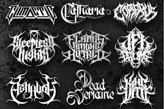 make hand draw an occult horror metal logo