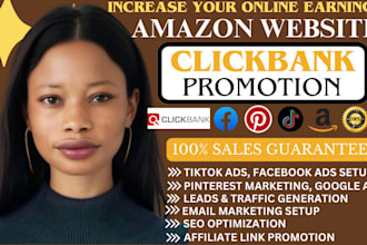 setup clickbank affiliate marketing, amazon website affiliate link promotion