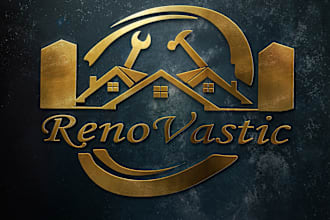 design the elegant metallic gold 3d logo for your business