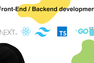 create a custom website using next, react and golang backend