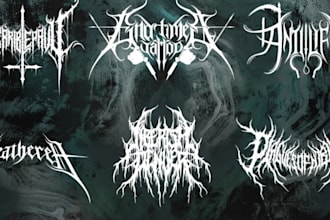 design a thrash metal band logo