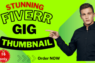design eye catchy thumbnail images or fiverr thumbnail