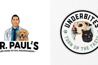 make an unique ,pet, dog and cat animal logo design