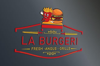 do professional food drink coffee cafe pizza burger and restaurant logo design
