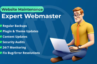be your wordpress website manager providing maintenance and bug fix