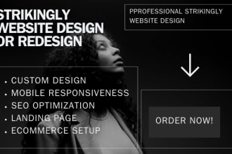 design or redesign professional website on strikingly, jimdo, site123, showit