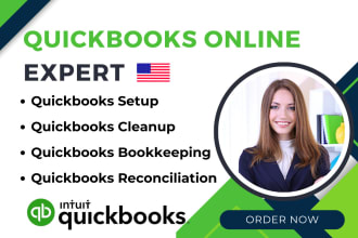 do quickbooks online setup, cleanup, bookkeeping,  reconciliation, accounting