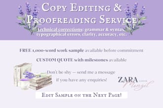 copy edit and proofread your novel, manuscript, book, ebook