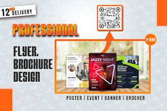 design excellent event flyer, business, party poster with qr code