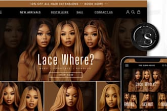 design hair extension website hair extension shopify store hair shopify website
