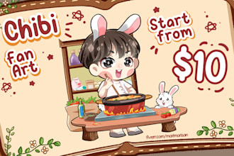 draw cute chibi anime design for your pfp, photo, stream