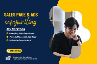 be sales page copywriter and facebook ad copywriting