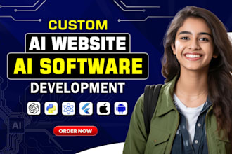 do full stack website development, ai website, ai chatbot, ai software developer