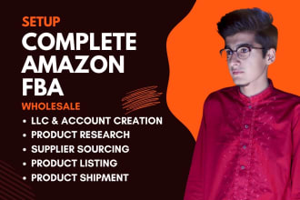setup complete amazon fba wholesale, fba product research, amazon va