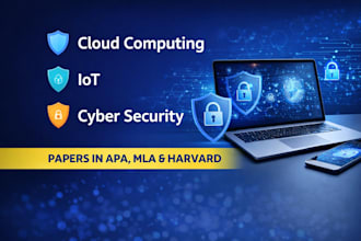 write cloud computing, iot papers ,cyber security and python codes