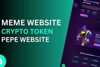 create crypto token website, meme or pepe website