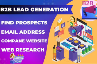 do b2b lead generation, web research, real estate leads