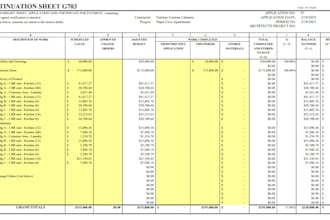 create a professional construction schedule of values and budget