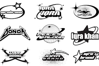 design custom y2k streetwear logo for you