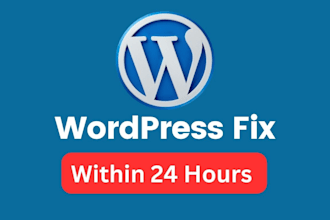 fix wordpress issues within 24 hours