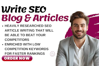 write SEO blog posts and articles on lifestyle, literature, technology
