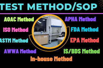 provide laboratory standard test method, sop, work instructions