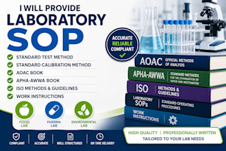 provide laboratory sop, work instruction, standard method