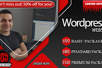 create a professional wordpress website for you at a special discounted price
