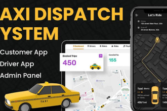 develop taxi booking app, car auction app, car tracking geolocation