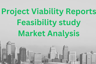do project viability reports, feasibility study and market research