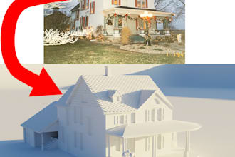 make a 3d printable model of a house or office