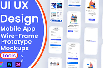 create mobile app design UI UX design mockup design in figma