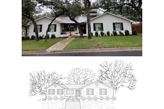 provide custom hand drawn house logo