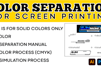 provide professional color separation for screen print