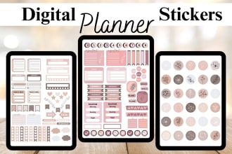 create digital stickers for planner, journal or etsy shop