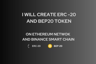 create erc20 token or bep20 token