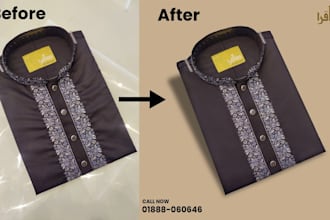 do trendy t shirt design, cloth retouching,