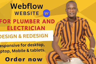 design and redesign plumber and electrical website using webflow