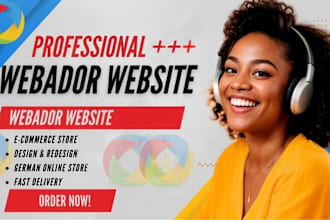 design or redesign webador website, webador  ecommerce, german online store,