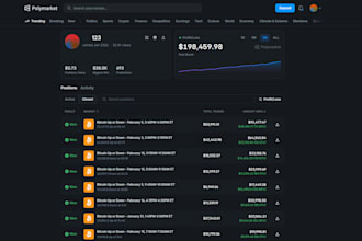 blockchain developer for polymarket kalshi bot, copy trading, pump fun bot