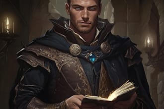 desing a dnd character art and dnd character art