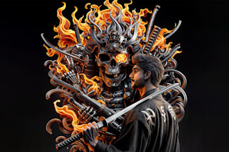 create custom ai character art, dnd character, and ai avatar portrait