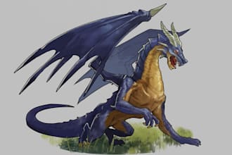 draw your fantasy creature in the style of japanese games