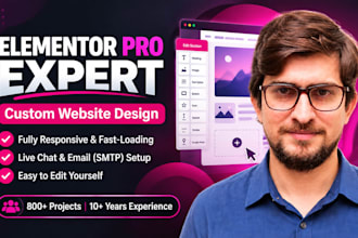design a professional website with elementor pro