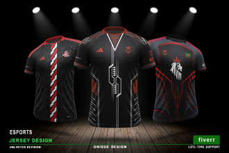 design sublimation gaming, esports, softball, baseball and cornhole jersey